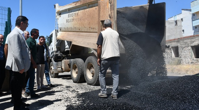 Başkan Bucak üstyapı çalışmalarını yerinde inceledi