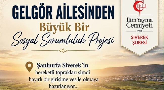 Gelgör Ailesinden Siverek'te Eğitime Büyük Destek Adımı