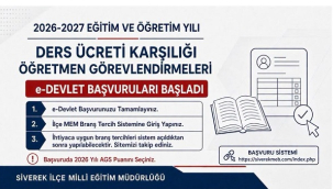 Siverek'te Ücretli Öğretmenlik Başvuruları Başladı